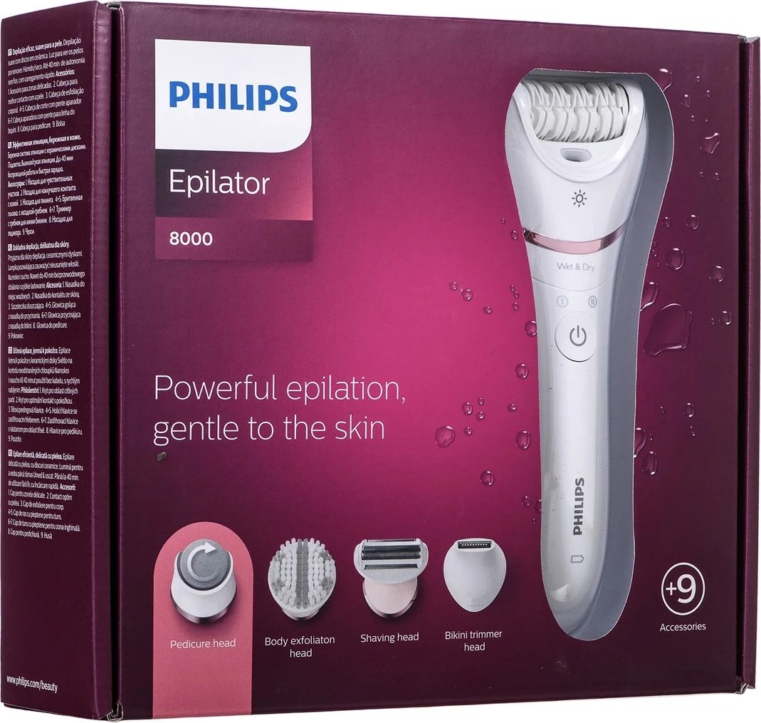 Epilator Philips Series 8000 BRE740/10, Rozë Epilator Philips Series 8000 BRE740/10, Rozë