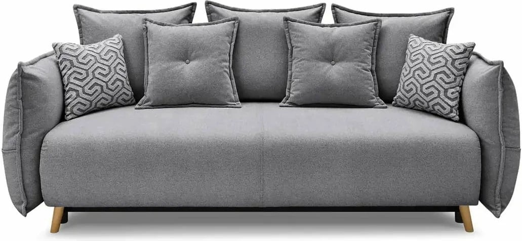 Divan-krevat treshe, Atelier del Sofa, Puffy, gri