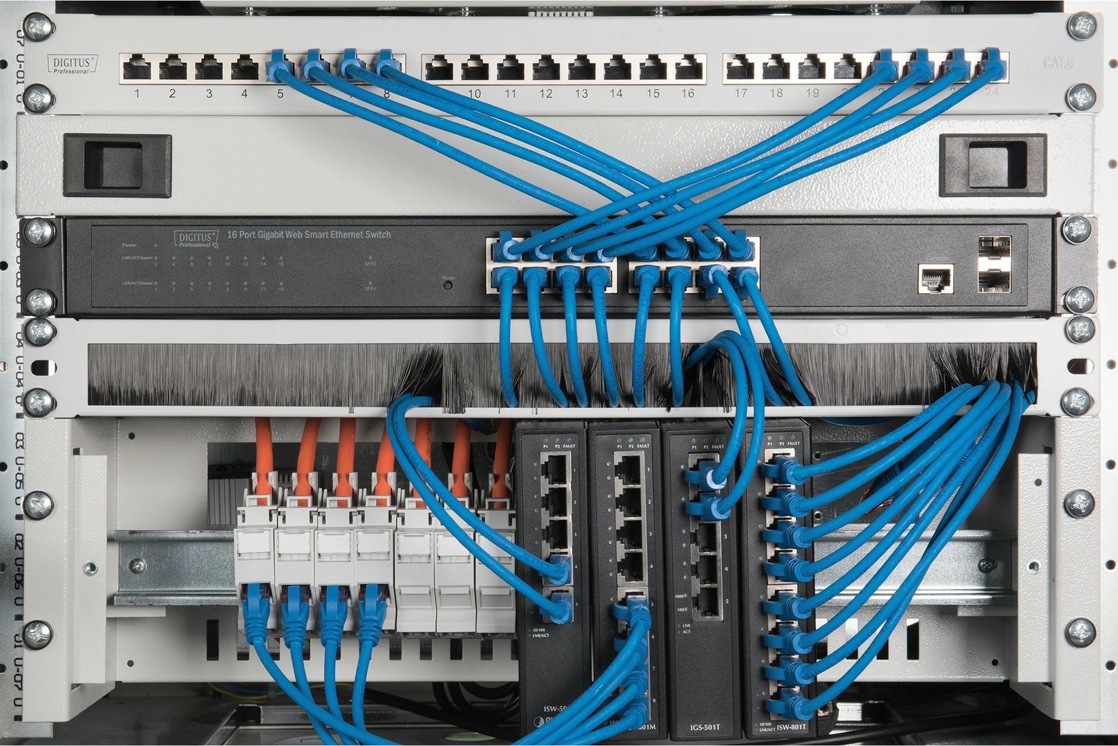 Adapter rrjeti Digitus Hutschinen për Keystone Module, RJ-45, IP20, bardhë