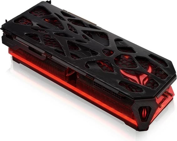 Backplate PowerColor Red Devil RX 7900, alumini, e zezë