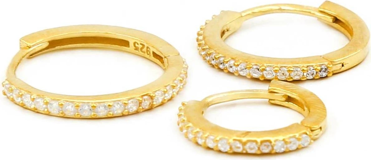 Set vathësh argjendi, ngjyrë ari, Jumeon, 11163G, 3 copë Set vathësh argjendi, ngjyrë ari, Jumeon, 11163G, 3 copë