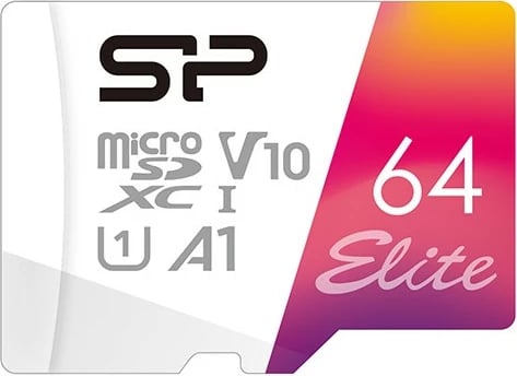 Kartelë memorie Silicon Power microSDXC Elite 64GB, Class 10, UHS-I, multikolor