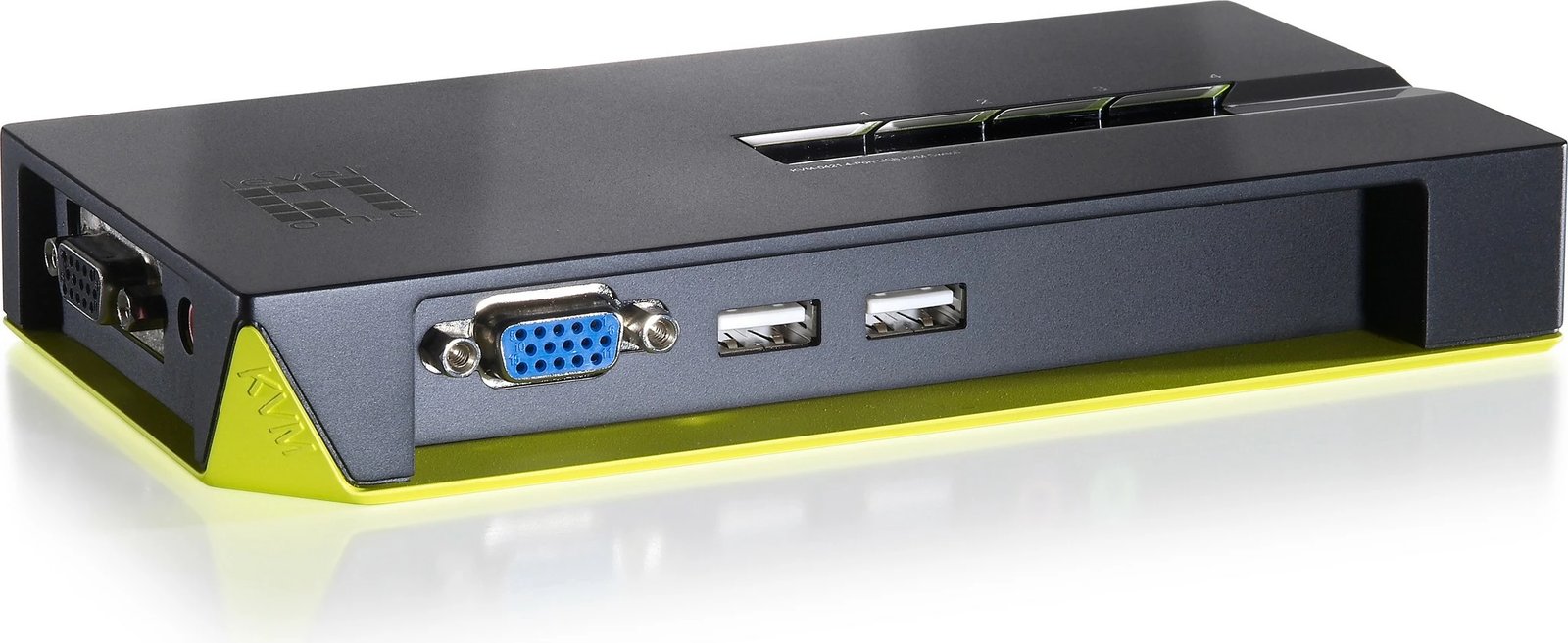 KVM switch LevelOne KVM-0422, 4 porta USB VGA, 2048x1536, zi gjelbër