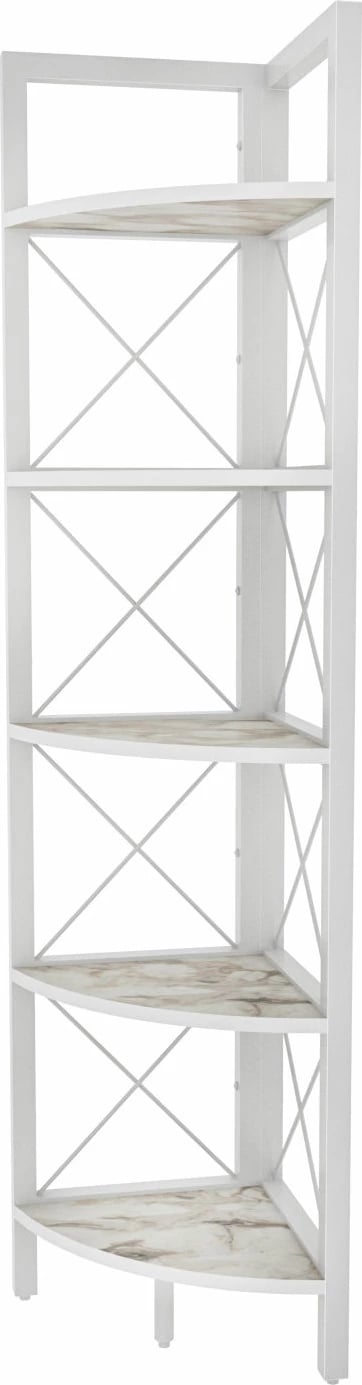 Raft librash modern, ngjyrë e bardhë, Skye Decor, Remo, 30.5x33x160cm