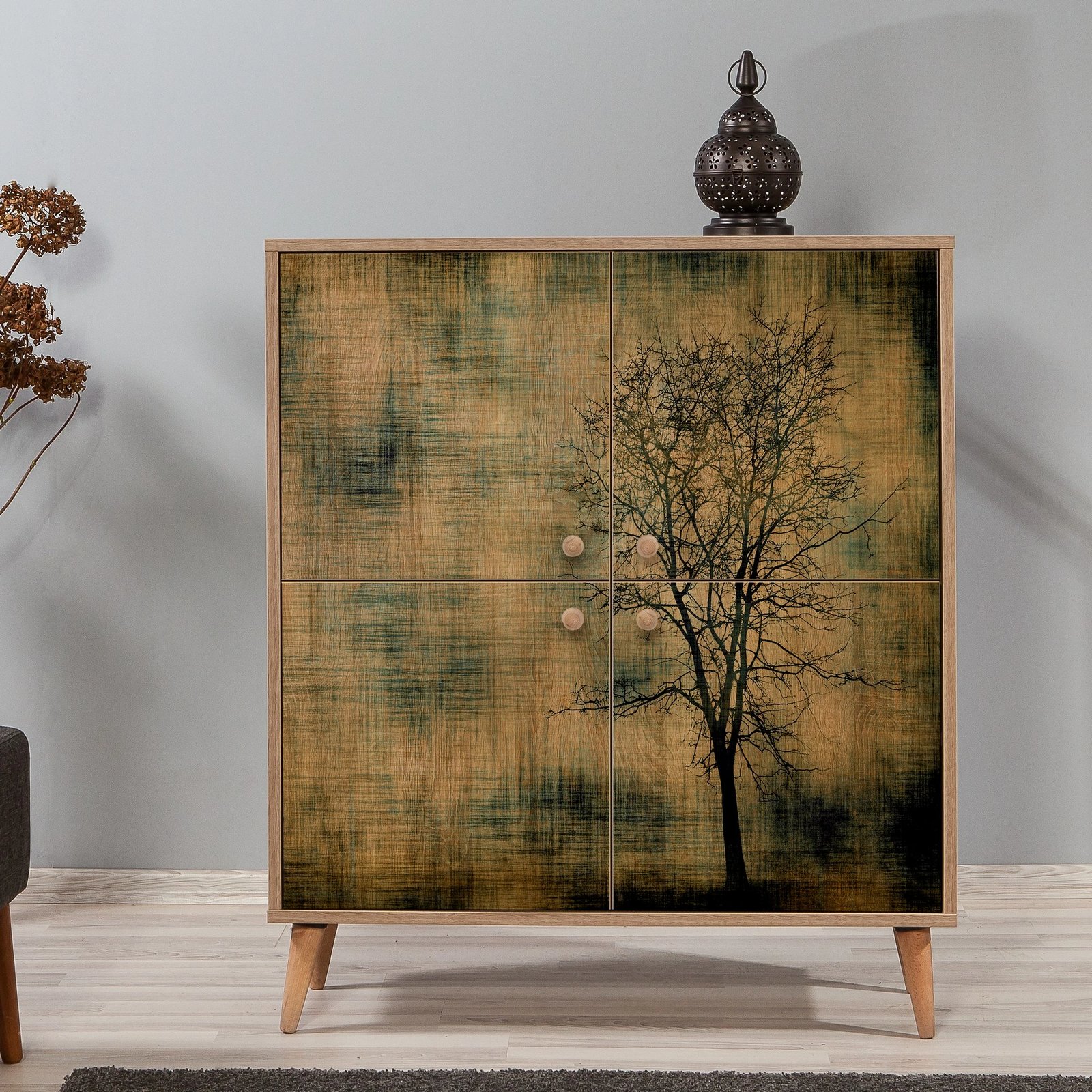 Dollap multifunksional Hanah Home, Multilux - 729, ngjyrë lisi Sonoma