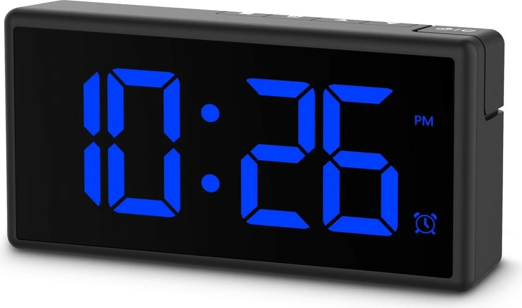 Orë alarmi elektronike Hama Ibiza, digjitale, me ekran shumëngjyrësh, USB, e zezë