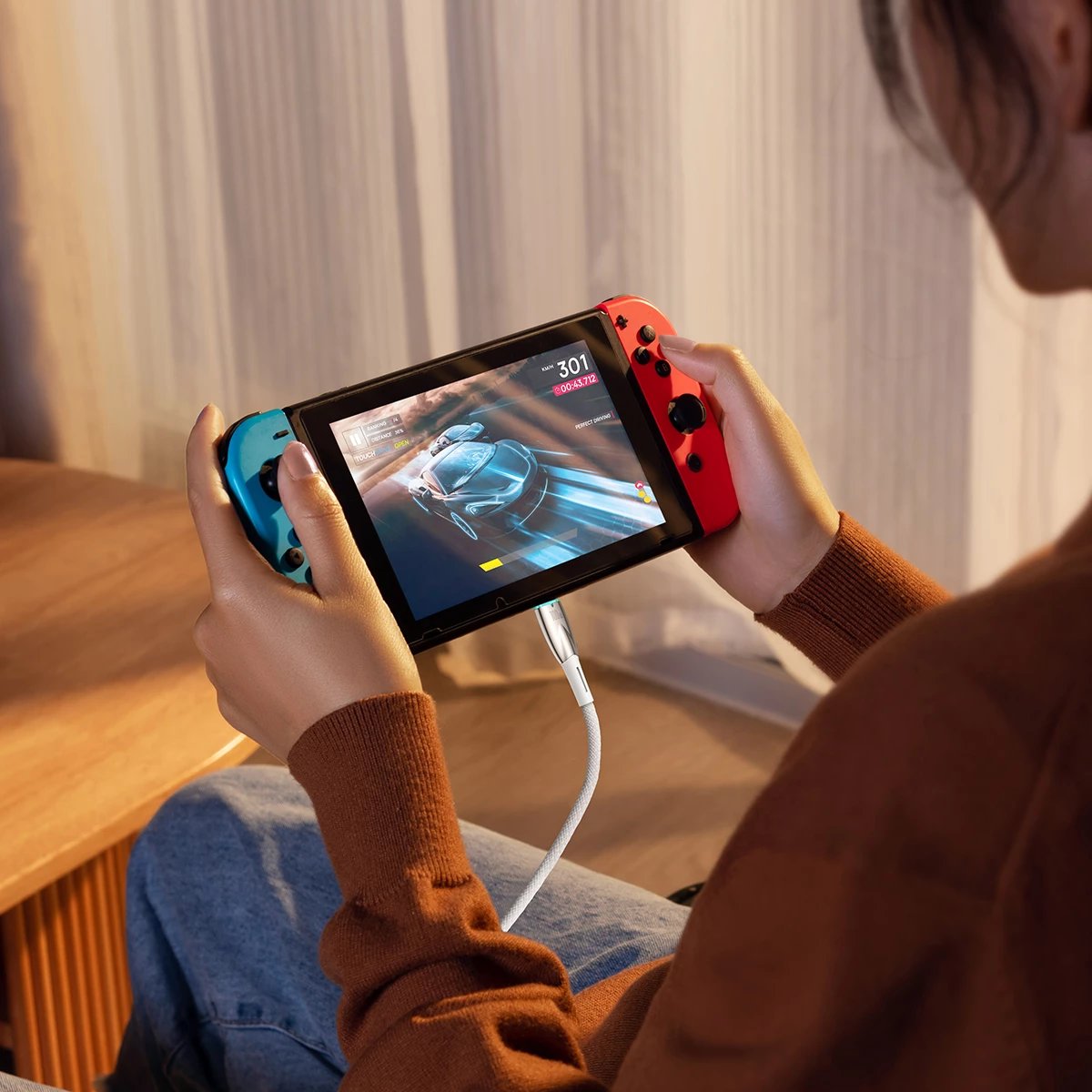 Kabllo USB-C Baseus CADH000802, 2m, 100W, 5A, e bardhë