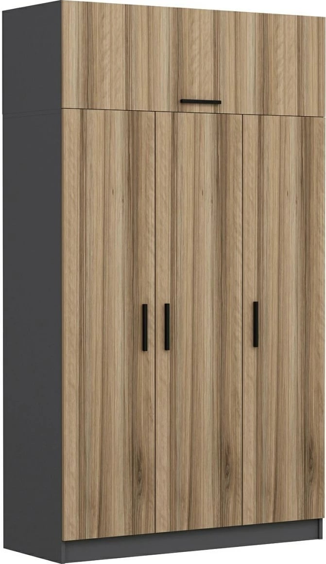 Dollap për dhomë gjumi, Skye Decor, Minar 235, dore, antracit