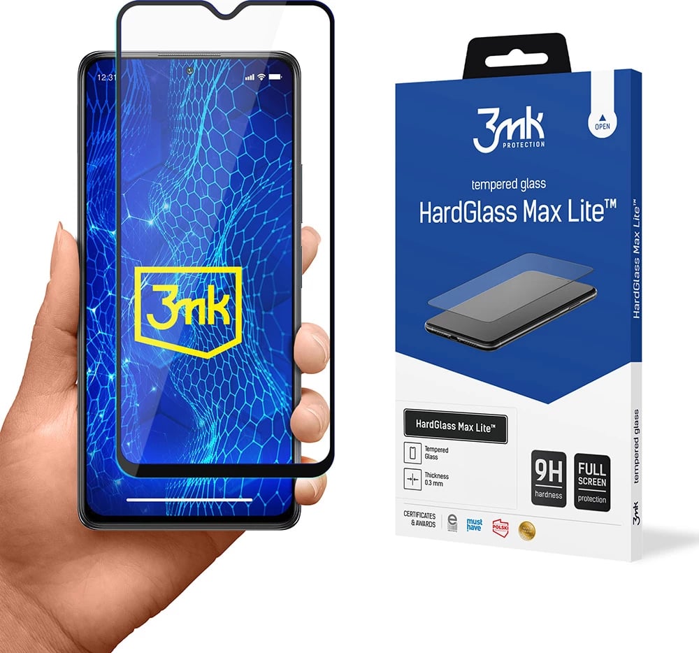 Mbështjellës xhami i temperuar 3mk HardGlass Max Lite për Xiaomi Redmi Note 10 Pro, i zi