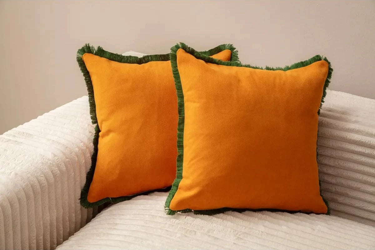 Set mbulesash për jastëkë (2 copë), portokalli, Sacakli, Evila Originals