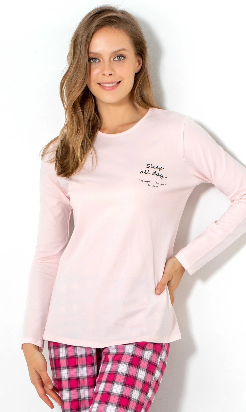 Set pizhamash për gra, Jumeon, 002-000535, ngjyrë pluhur