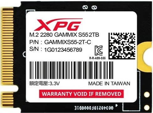 SSD Adata XPG GAMMIX S55, 2TB, M.2 2230, PCIe 4.0, i zi