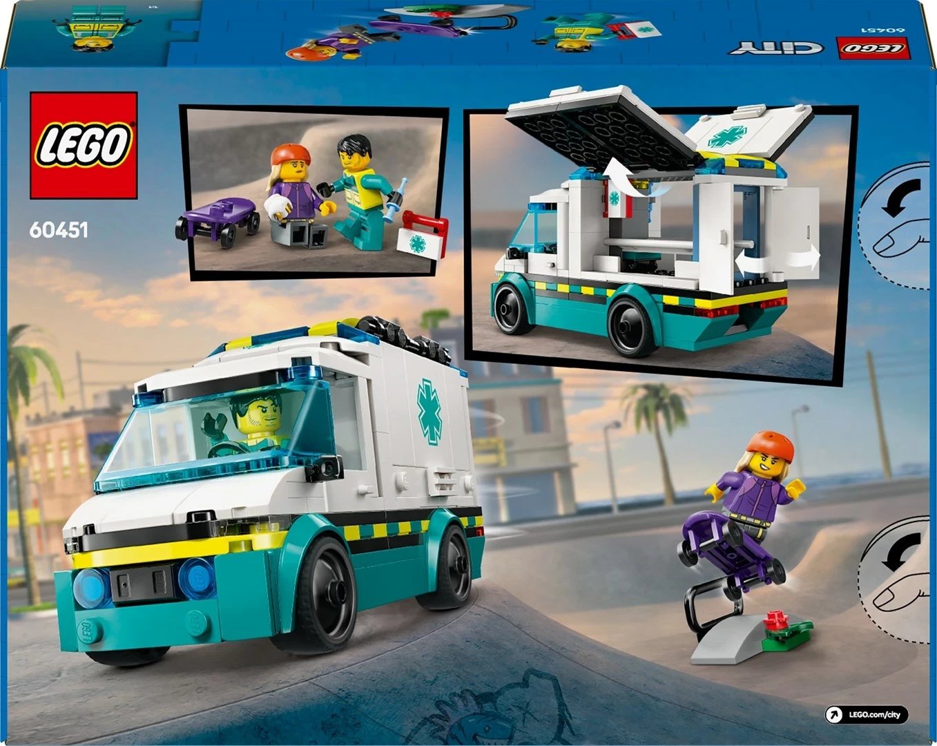 Set LEGO City 60451 Ambulancë, 184 pjesë