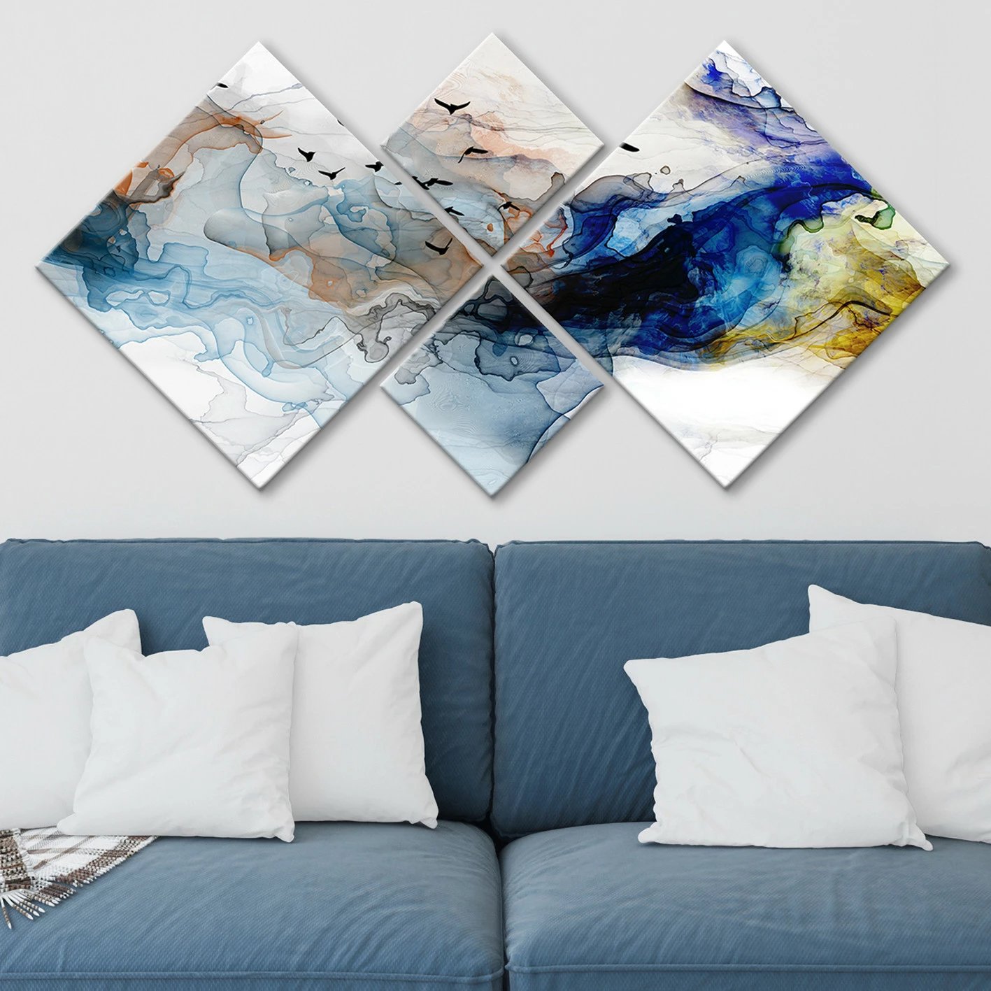 Pikturë dekorative MDF (4 copë), Wallity, 4MDF1675194094