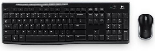 Set tastierë dhe maus Logitech MK270 wireless, USB, i zi