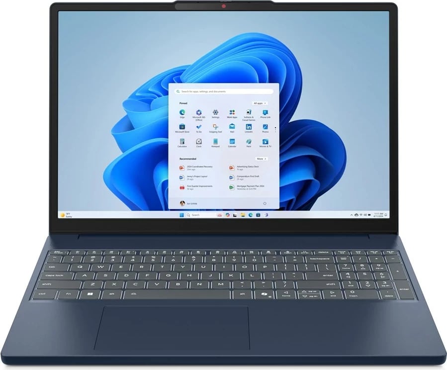 Laptop Lenovo IdeaPad Slim 3 15IRH10, 15.3", Intel Core i5-13420H, 16 GB RAM, 512 GB SSD, Blu