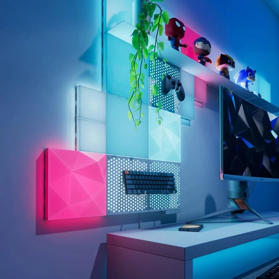 Panel LED Nanoleaf N8100K02-10CB, katror, set prej 10 copë