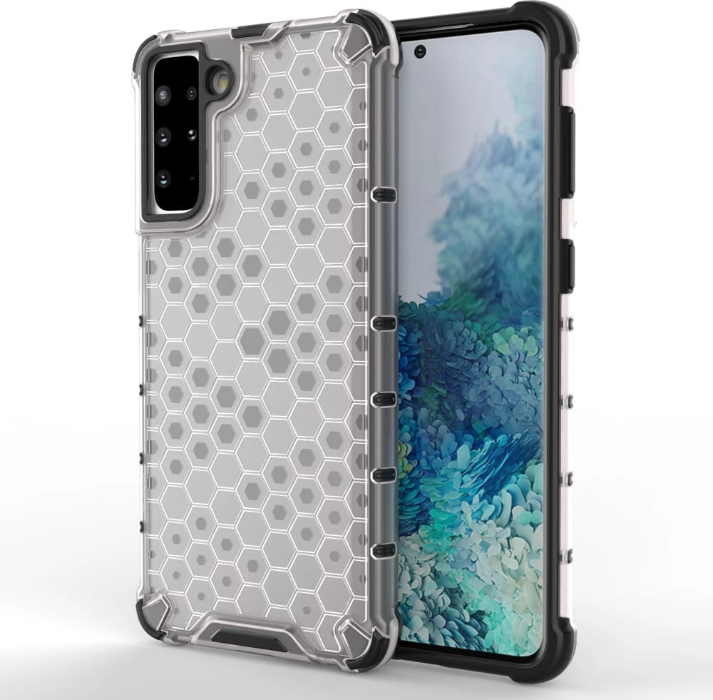 Mbështjellës Hurtel për Samsung Galaxy S22+, honeycomb, transparent