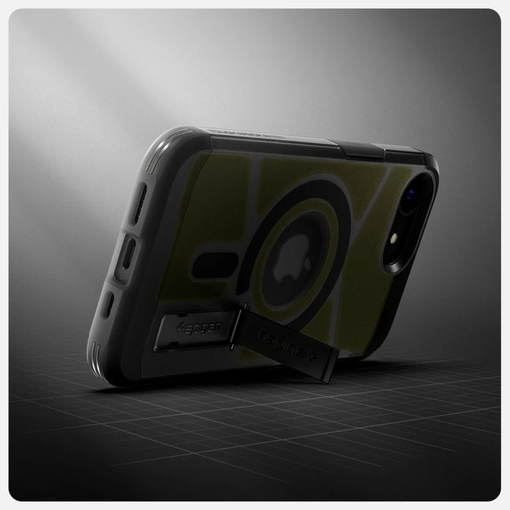 Mbështjellës Spigen Tough Armor MagSafe për iPhone 16e, Gri/Transparent