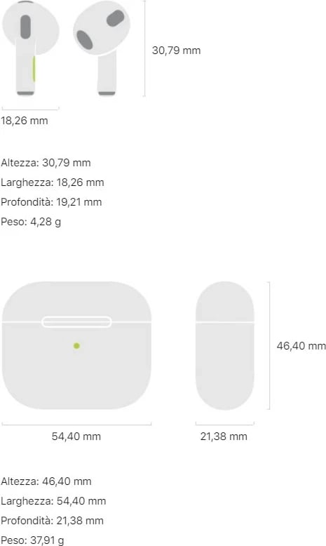 Kufje Apple AirPods 3 me kutinë e karikimit