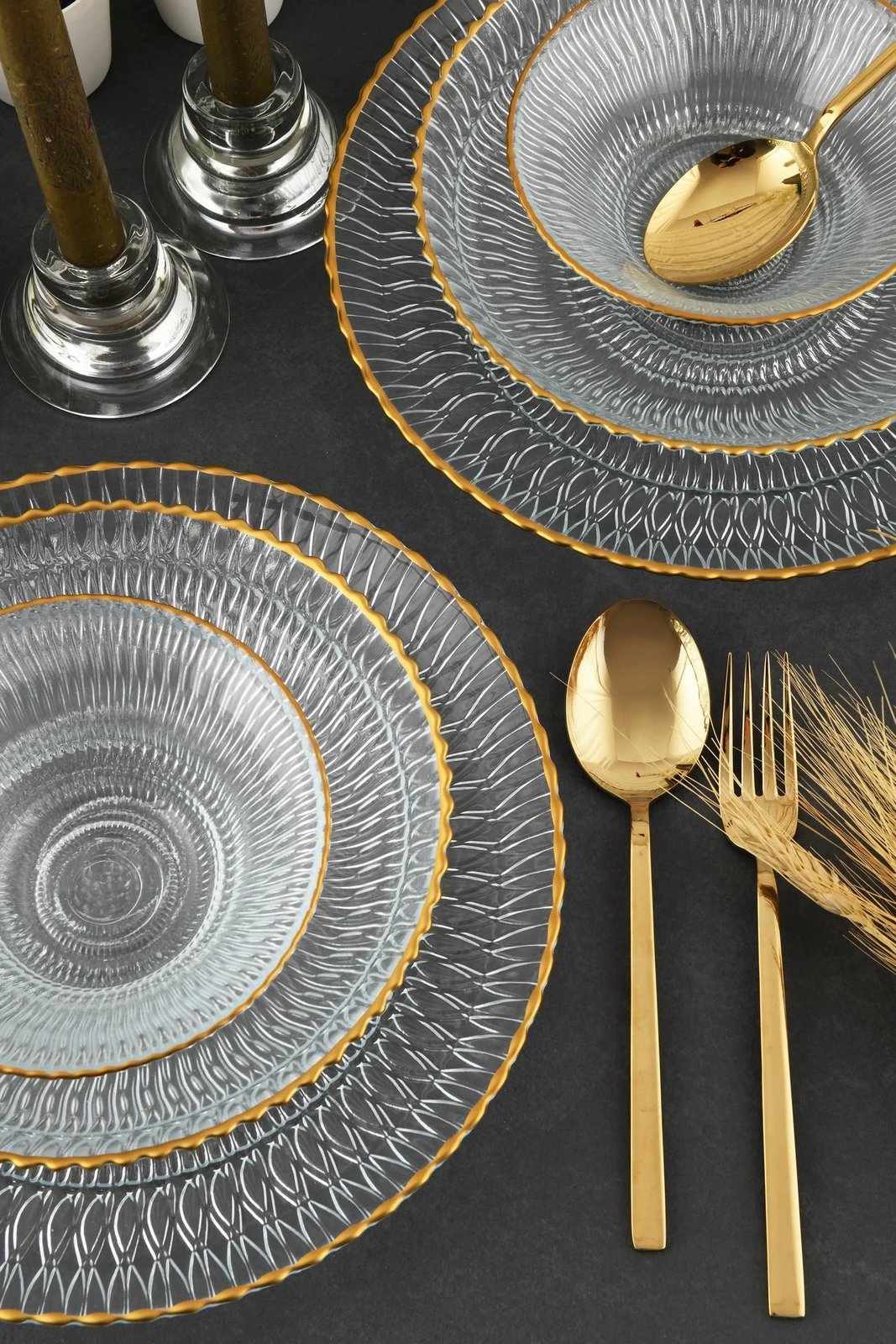 Set darke prej qelqi, 12 pjesë, Hermia Selen 12YTAY