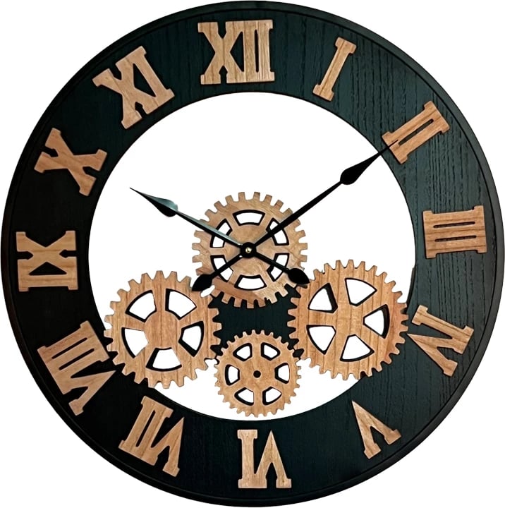 Orë muri Graniz Inart metalike, ngjyrë e zezë, 60x3x60cm