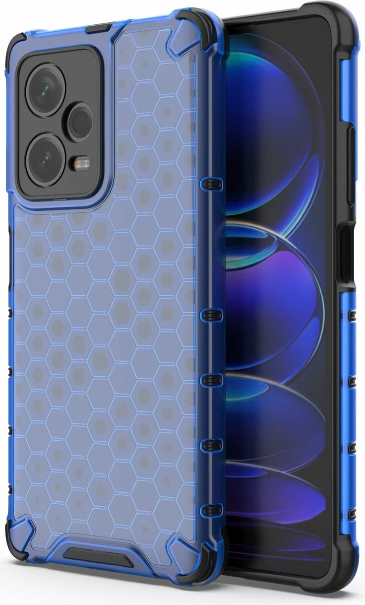 Mbështjellës Hurtel Honeycomb për Xiaomi Redmi Note 12 Pro+, kaltër
