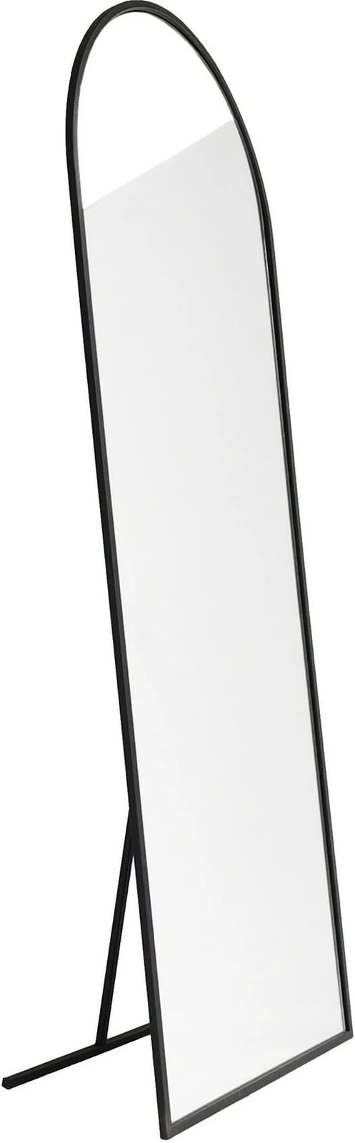 Pasqyrë e gjatë Cheval, kornizë metalike, ngjyrë e zezë mat, Portal, 65x180x1.5 cm