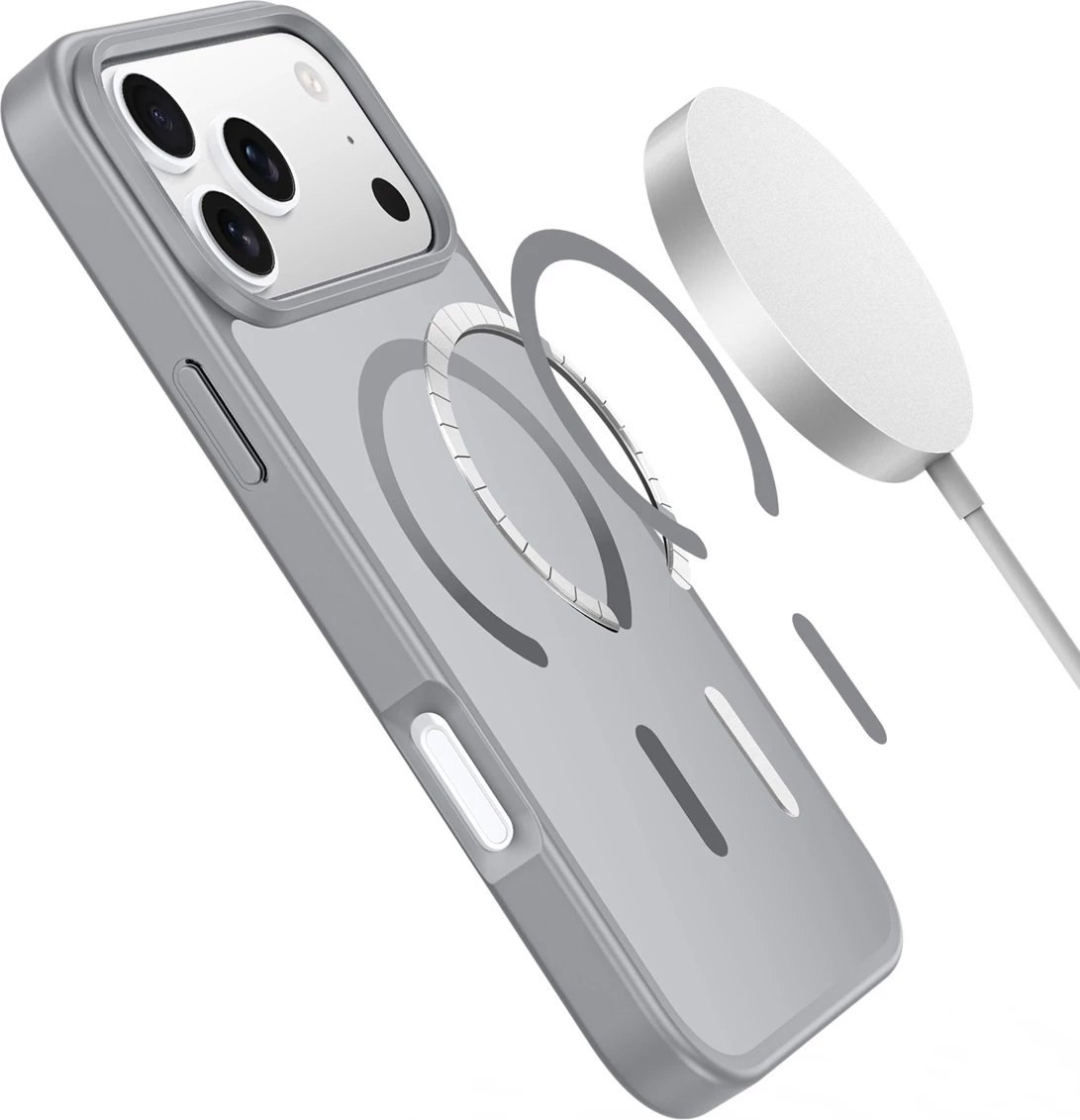 Mbështjellës Dux Ducis Yind për iPhone 17 Pro Max, MagSafe, Gri