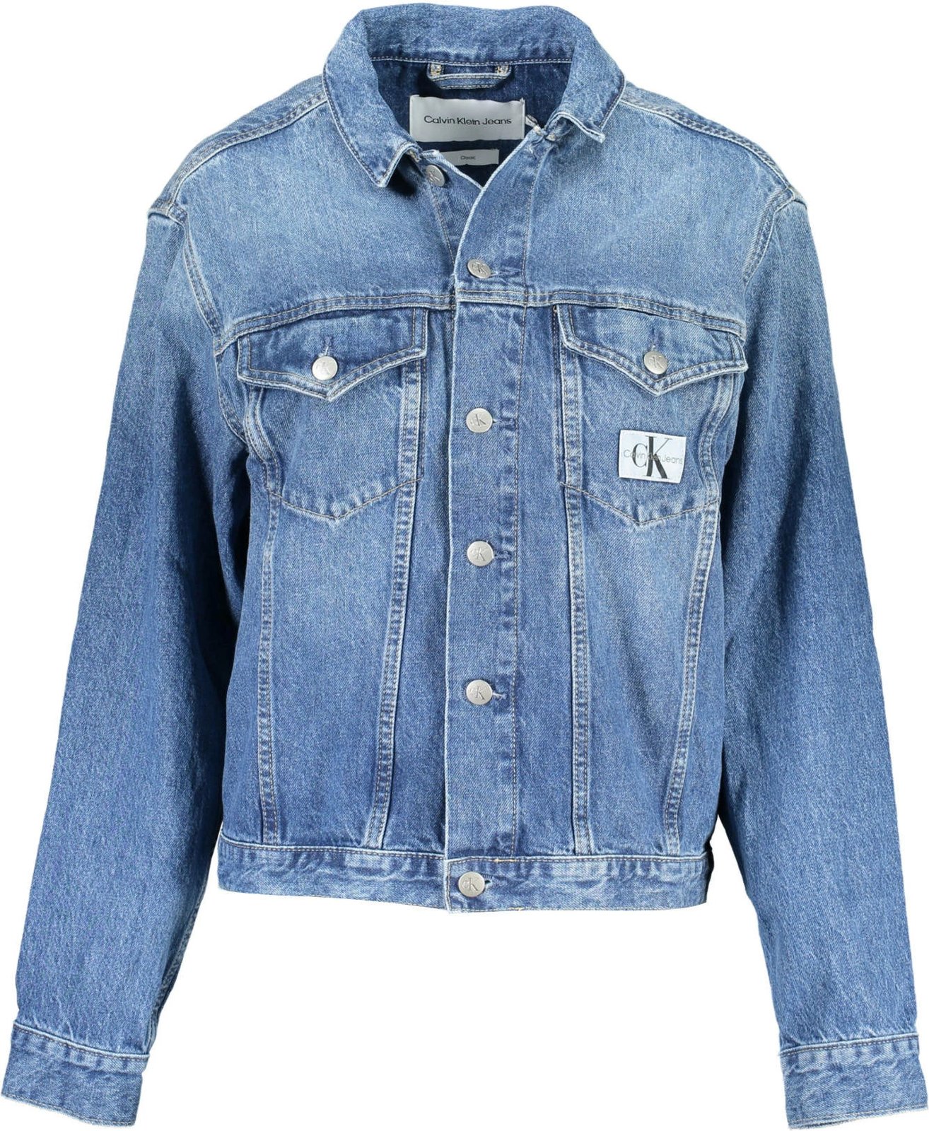 Jakne xhins për femra Calvin Klein, e kaltër e çelur