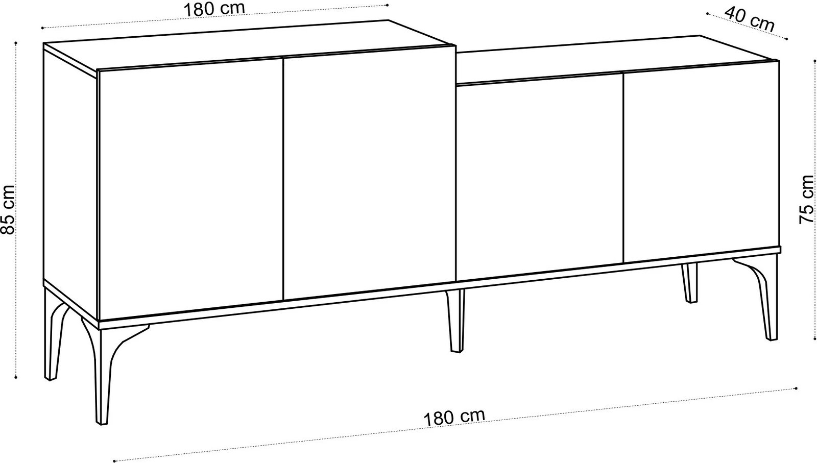 Konsolë Hanah Home Orso, ngjyrë lisi safir