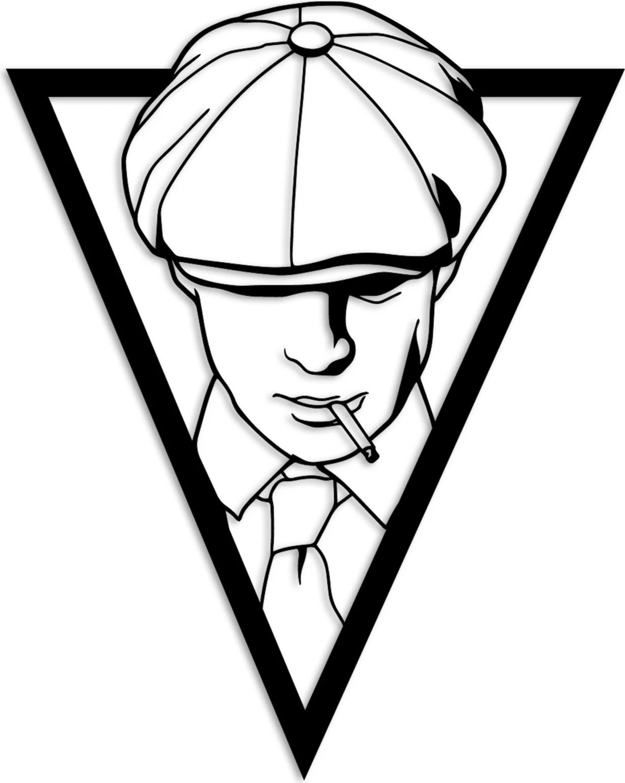 Aksesor dekorativ metalik për mur, Wallity Shelby, ngjyrë e zezë, 53x42cm