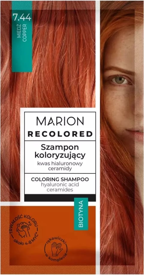 Shampon ngjyrosës për femra Marion 7.44 Copper, 35ml