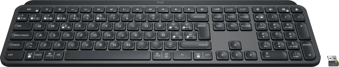 Tastierë wireless Logitech MX Keys for Business, full-size, Bluetooth, grafit