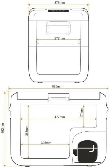 Frigorifer turistik Yolco NX 40 BT, 37L, Bluetooth, ngjyrë kaltër