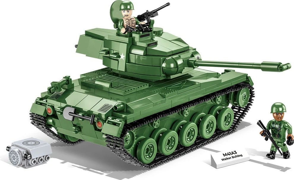 Set lodrash ndërtimi Cobi Klocki M41A3 Walker Bulldog, 625 pjesë, 2 figurina, Jeshile