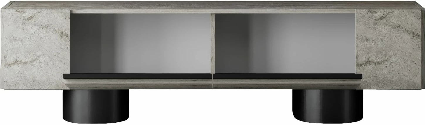 Komodë TV Hanah Home, bohem, travertin, e zezë