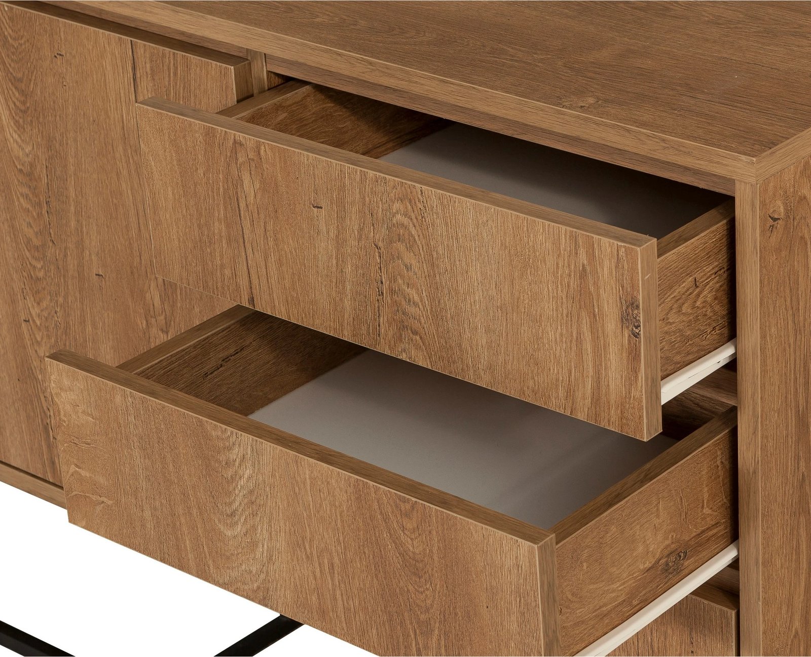 Set mobiljesh për dhomë dite, Laxus Takım 9, ngjyrë arre dhe e zezë