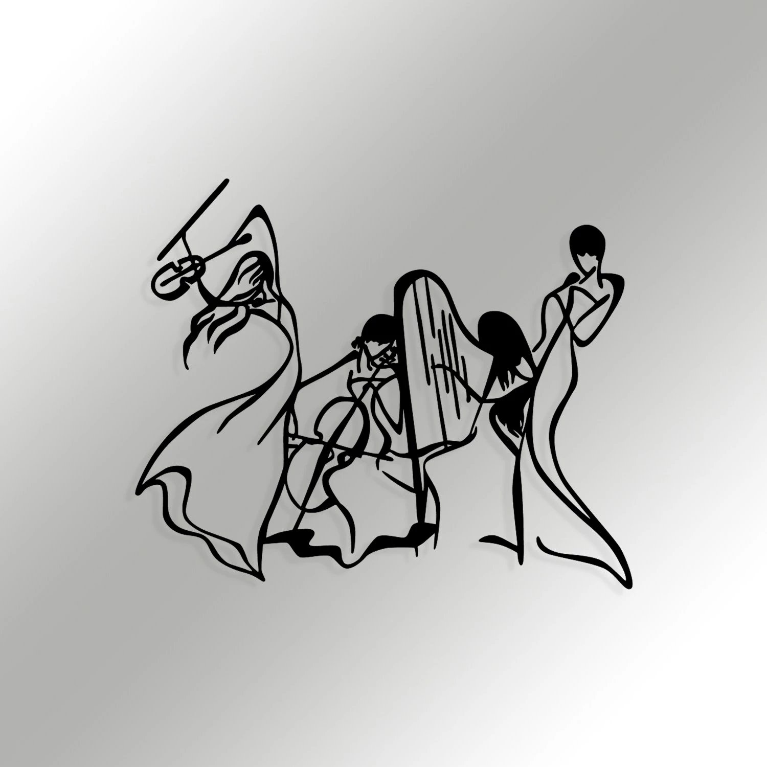 Aksesor dekorativ metalik për mur Wallity, Alba S