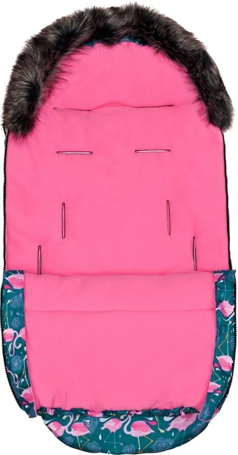 thes dimri për bebe, BELISIMA, Luxury Quilted, 98x53 cm, me kapuç me gëzof të heqshëm, me vrima për rripa 5-pikësh, gri e hapët