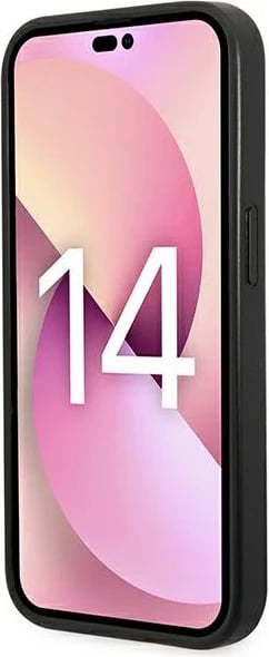 Mbështjellës Karl Lagerfeld KLHCP14LSAPCHG për iPhone 14 Pro 6.1", Saffiano Choupette, Argjend