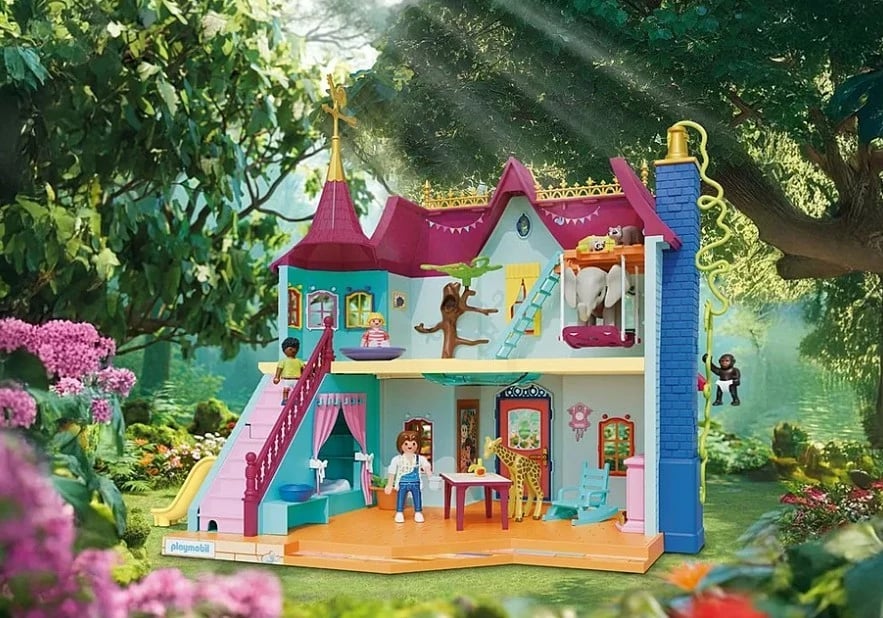 Set lodrash Playmobil Animals & Friends 71852 me shtëpi dhe kafshë, shumëngjyrësh, 162 pjesë