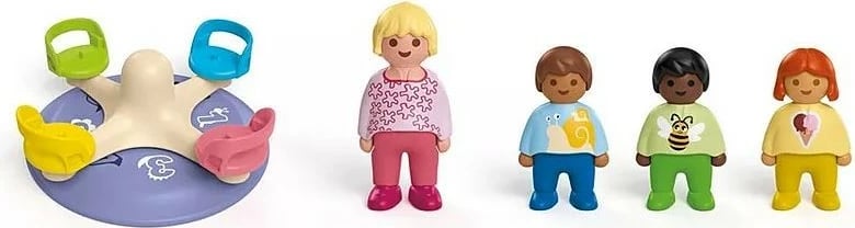 Set lodrash Playmobil Junior 71701, karusel me numra, plastikë, 5 pjesë