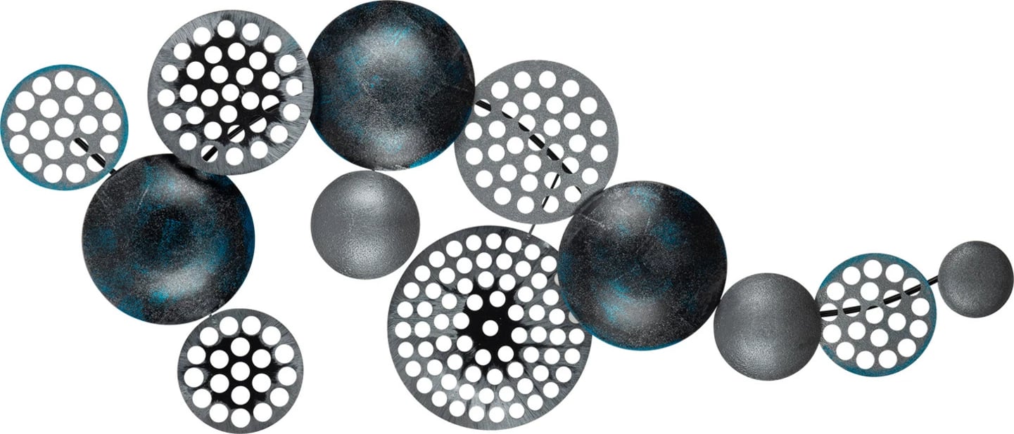 Aksesor dekorativ metalik për mur, Wallity Bronte, CH103-4