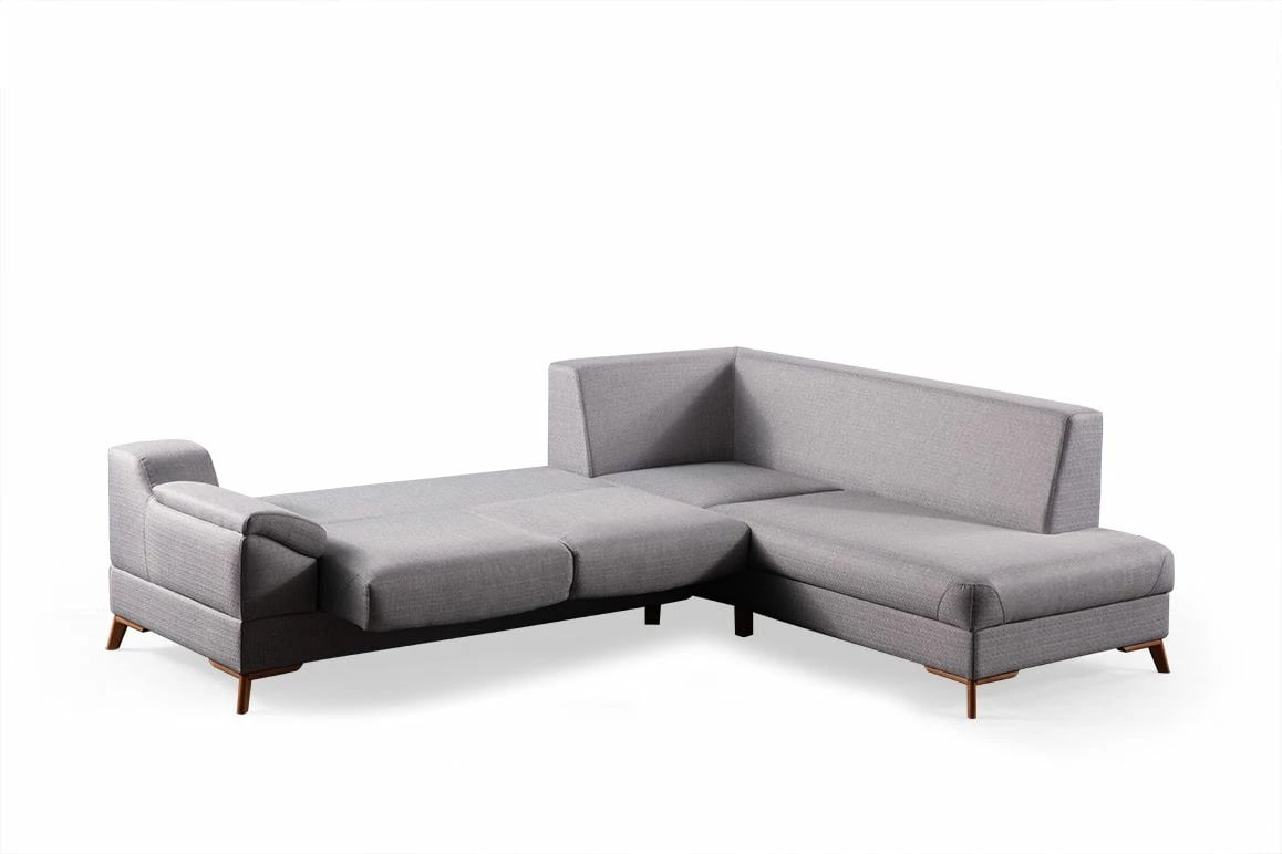 Kënd divan-krevat Atelier del Sofa, ngjyrë gri, (L2 + Chl djathtas)