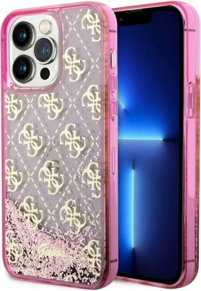 Mbështjellës Guess GUHCP14LLC4PSGP për iPhone 14 Pro 6.1", Liquid Glitter 4G, Rozë Mbështjellës Guess GUHCP14LLC4PSGP për iPhone 14 Pro 6.1", Liquid Glitter 4G, Rozë