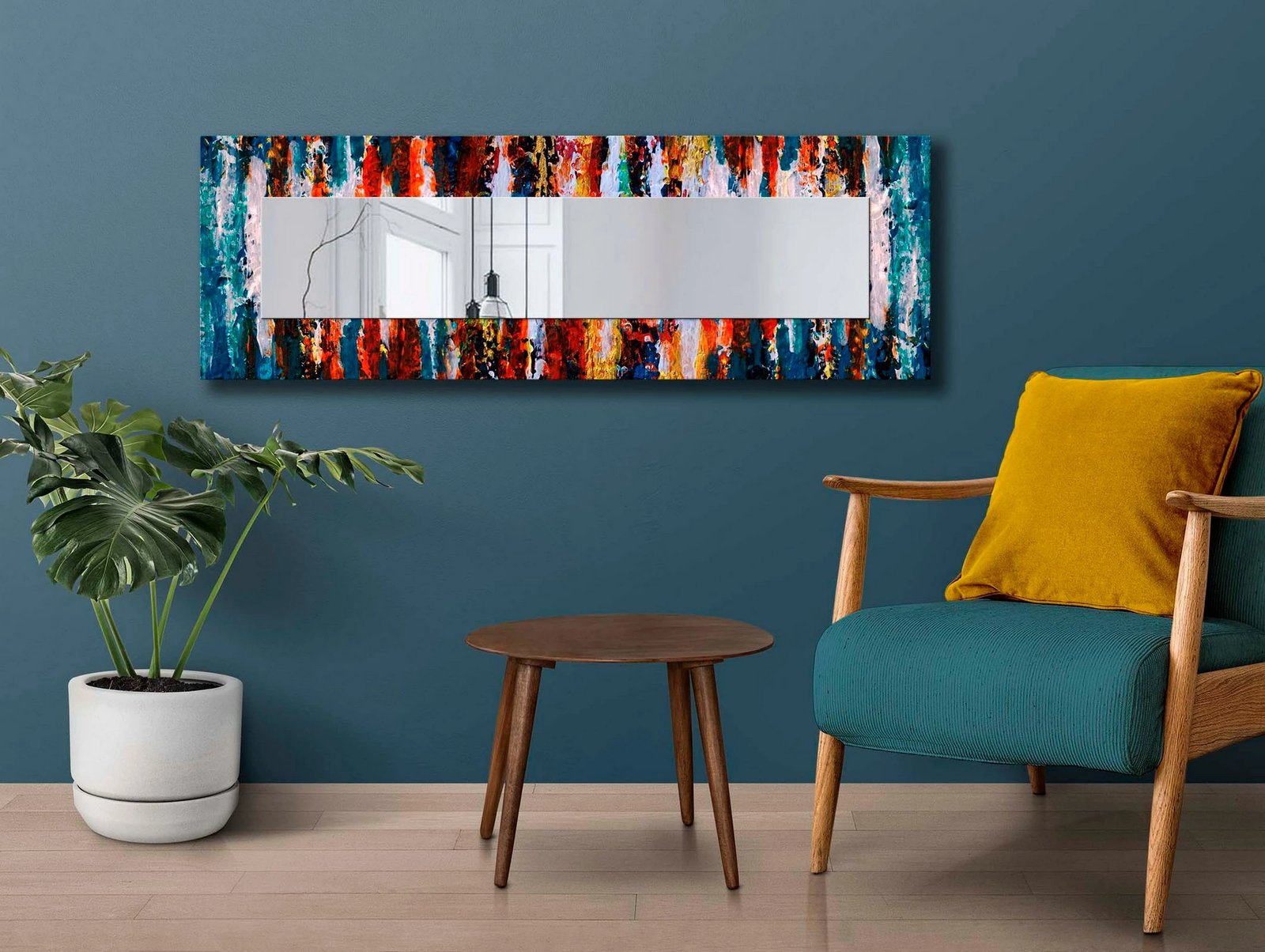 Pasqyrë dekorative murale, shumëngjyrëshe, Wallity, 40120NISMA-026