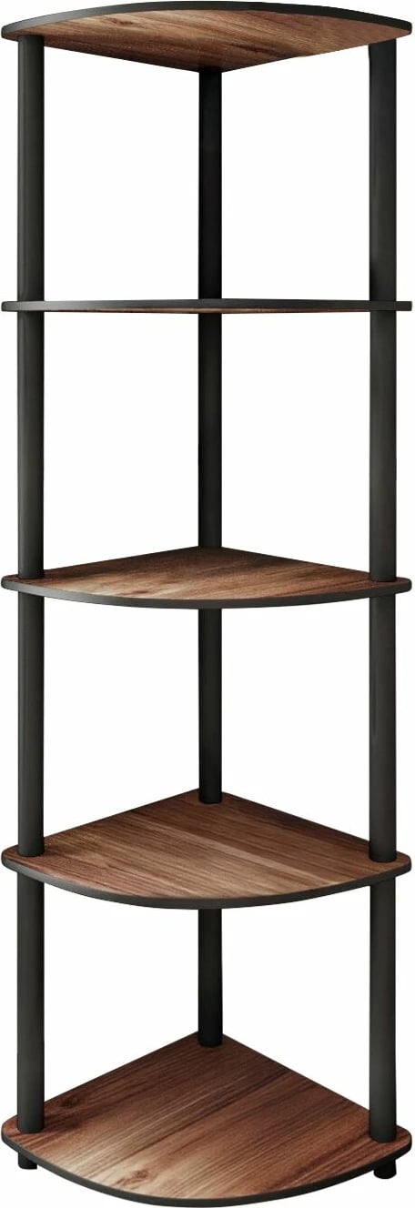 Raft këndi për libra, ngjyrë arre, Skye Decor, 5 nivele