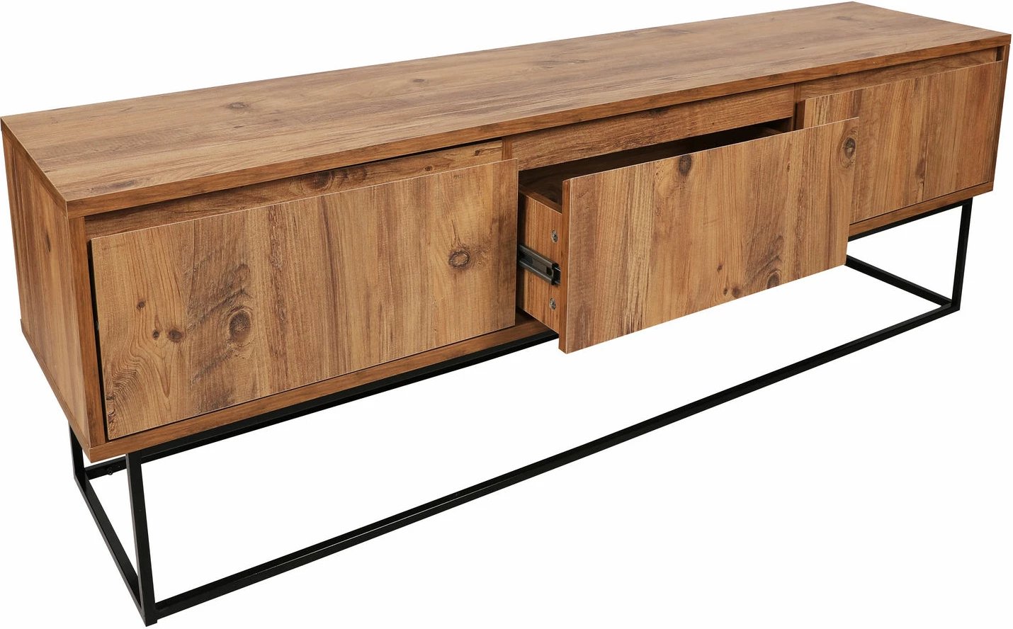 Komodë TV Skye Decor, Lupin 140, ngjyrë arre, e zezë