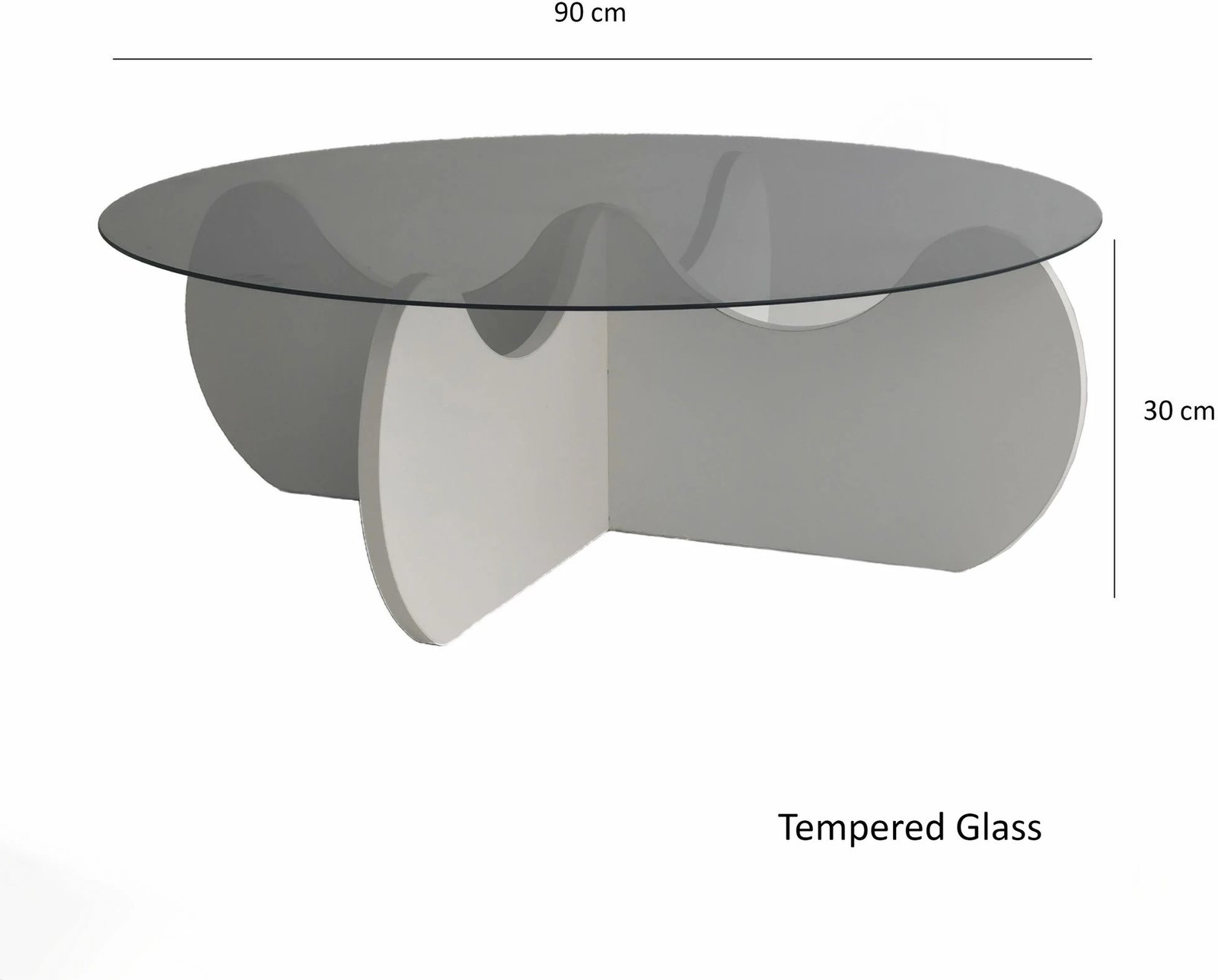 Tavolinë kafeje Hanah Home, Himalayas, e bardhë